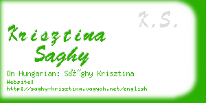 krisztina saghy business card